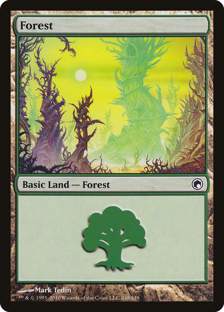 Forest (SOM-248) [Scars of Mirrodin] Foil MTG Single Wizards of the Coast