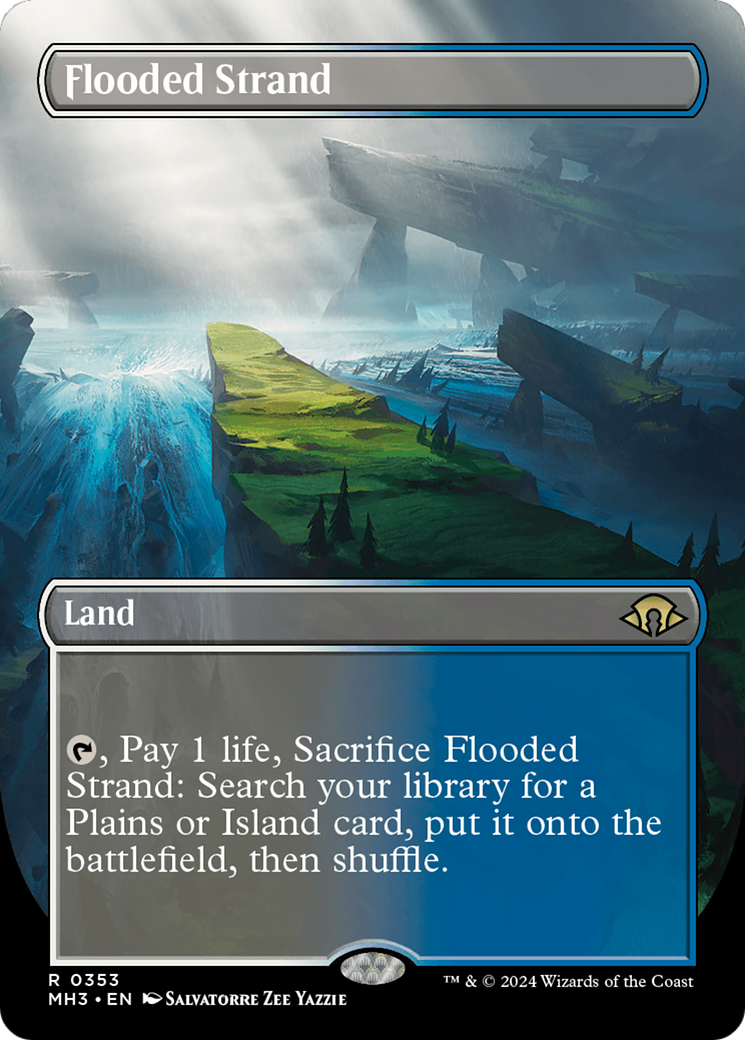 Flooded Strand (MH3-353) [Modern Horizons 3] (Borderless) MTG Single Wizards of the Coast