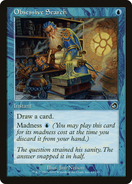 Obsessive Search (TOR-043) [Torment] Foil MTG Single Wizards of the Coast