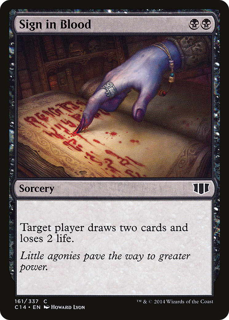 Sign in Blood (C14-161) [Commander 2014] MTG Single Wizards of the Coast