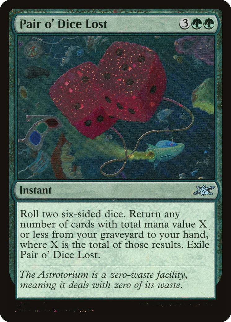 Pair o' Dice Lost (Galaxy Foil) (UNF-435) [Unfinity] Foil MTG Single Wizards of the Coast