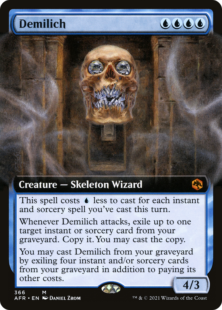 Demilich (AFR-366) [Adventures in the Forgotten Realms] (Extended Art) MTG Single Wizards of the Coast