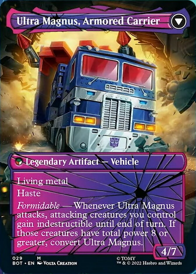 Ultra Magnus, Tactician // Ultra Magnus, Armored Carrier (Shattered Glass) [Transformers] MTG Single Magic: The Gathering   