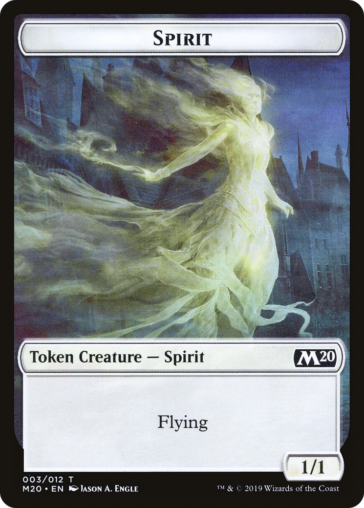 Spirit (M20-003) [Tokens] Core Set 2020 Tokens MTG Single Wizards of the Coast