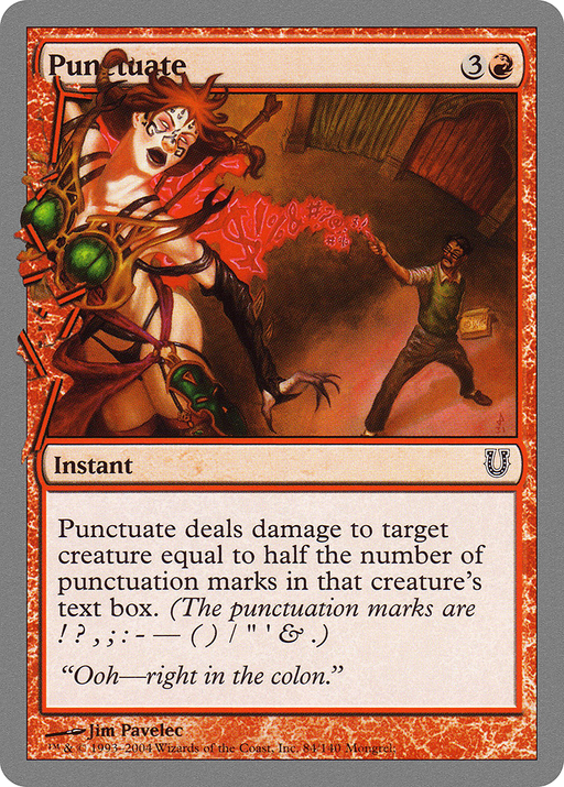 Punctuate (UNH-084) [Unhinged] MTG Single Wizards of the Coast