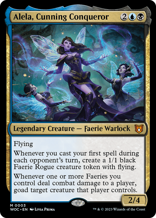 Alela, Cunning Conqueror (WOC-003) [Wilds of Eldraine Commander] Foil MTG Single Wizards of the Coast