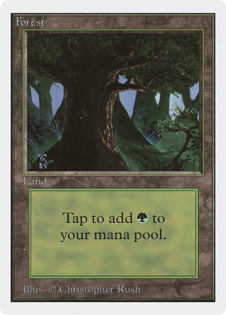 Forest (2ED-302) [Oldschool] Unlimited Edition MTG Single Wizards of the Coast