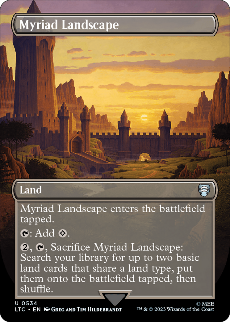Myriad Landscape (LTC-534) [Tales of Middle-earth Commander] (Borderless) Foil MTG Single Wizards of the Coast