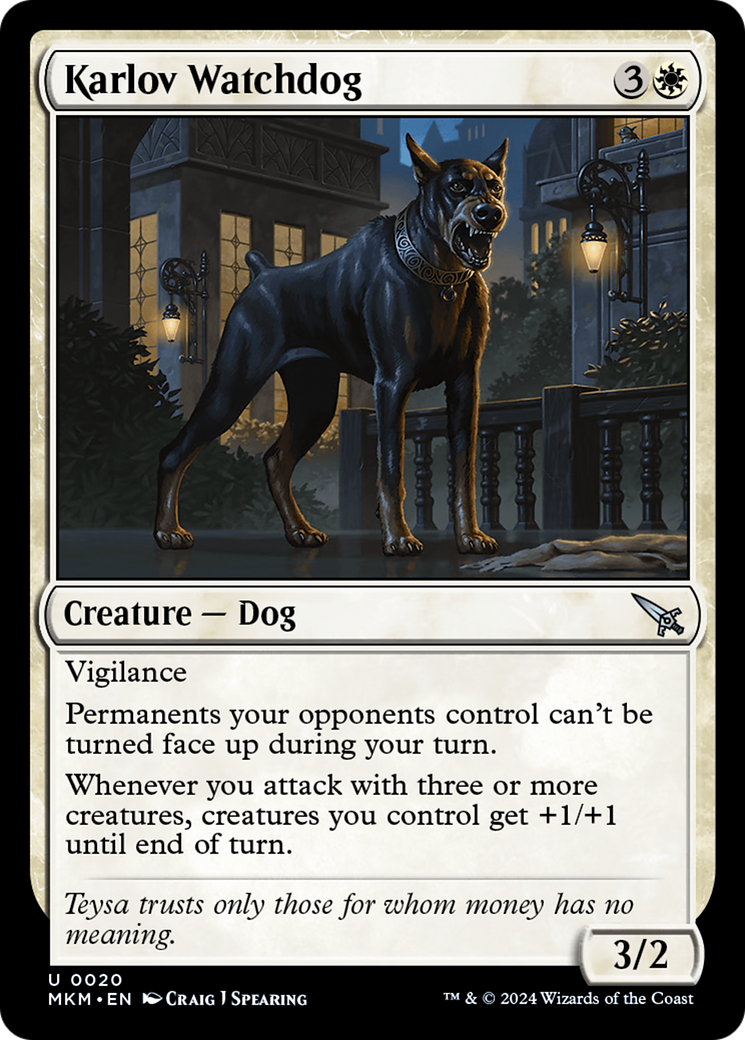 Karlov Watchdog (MKM-020) [Murders at Karlov Manor] Foil MTG Single Murders at Karlov Manor