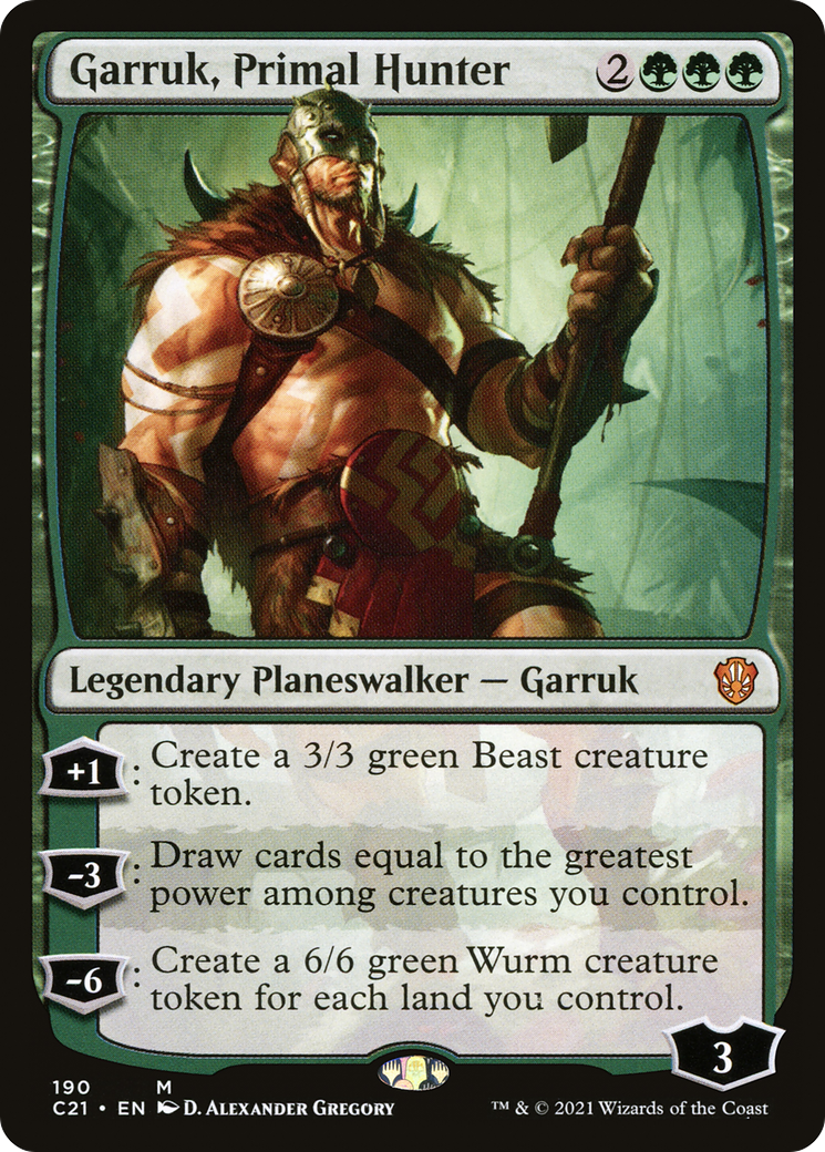 Garruk, Primal Hunter (C21-190) [Commander 2021] MTG Single Wizards of the Coast