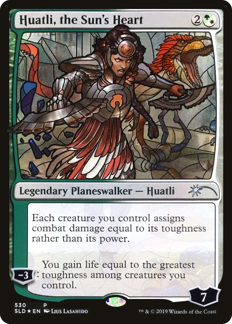 Huatli, the Sun's Heart (Stained Glass) (SLD-530) [Secret Lair] Drop Foil MTG Single Wizards of the Coast