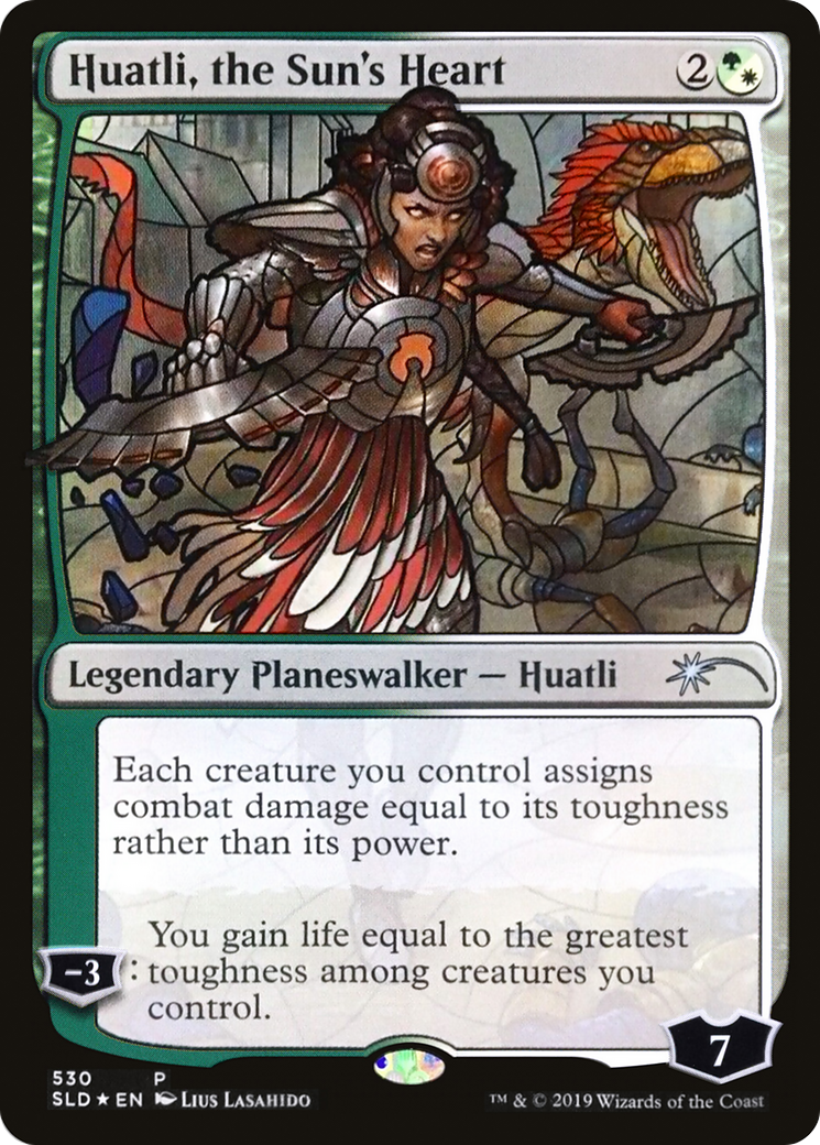 Huatli, the Sun's Heart (Stained Glass) (SLD-530) [Secret Lair] Drop Foil MTG Single Wizards of the Coast