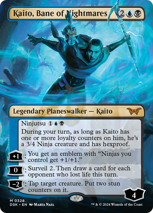 Kaito, Bane of Nightmares (DSK-328) [Duskmourn: House of Horror] (Borderless) Foil MTG Single Wizards of the Coast