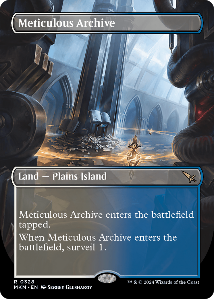 Meticulous Archive (MKM-328) [Murders at Karlov Manor] (Borderless) Foil MTG Single Murders at Karlov Manor