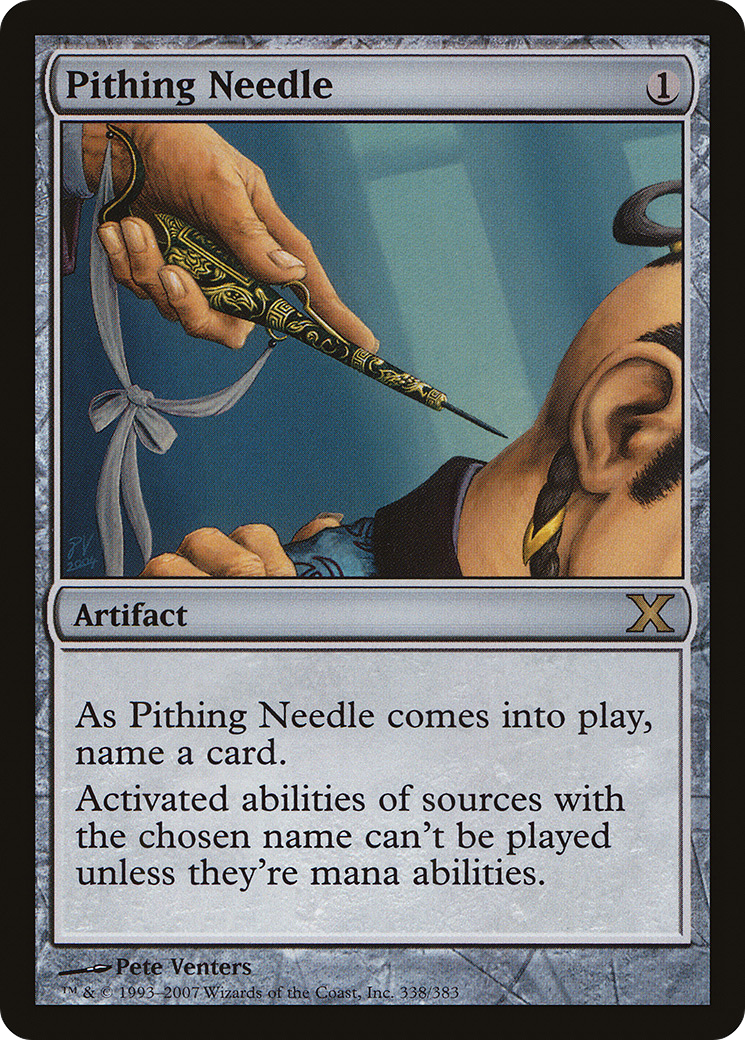 Pithing Needle (10E-338) [Tenth Edition] MTG Single Wizards of the Coast