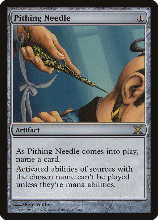 Pithing Needle (10E-338) [Tenth Edition] MTG Single Wizards of the Coast