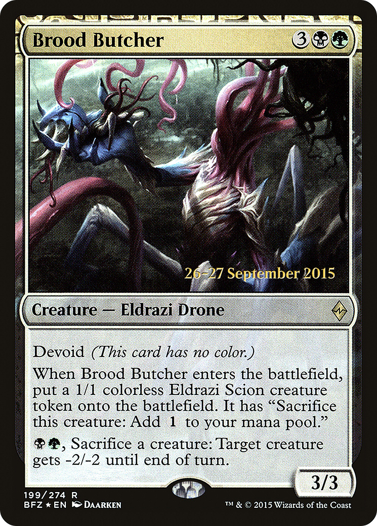 Brood Butcher (PRE-199) [Battle for Zendikar Promos] Foil MTG Single Wizards of the Coast