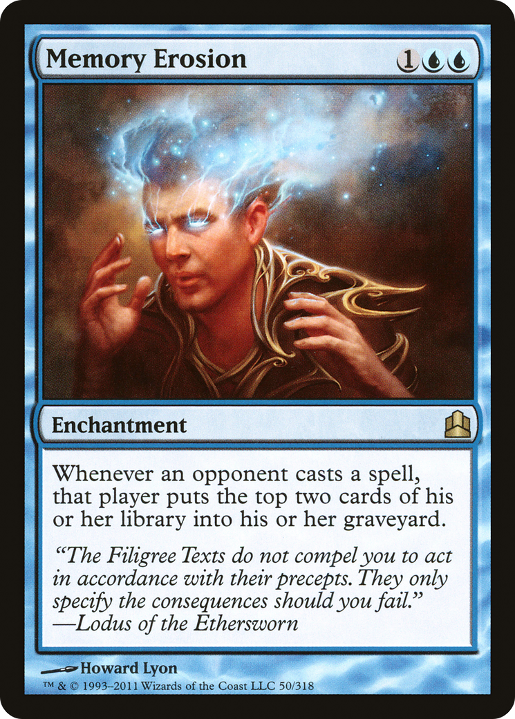 Memory Erosion (CMD-050) [Commander 2011] MTG Single Wizards of the Coast