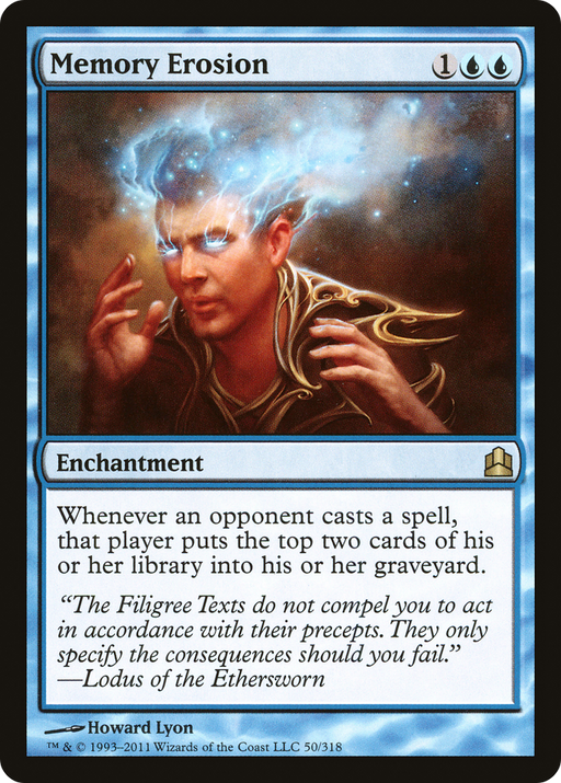 Memory Erosion (CMD-050) [Commander 2011] MTG Single Wizards of the Coast