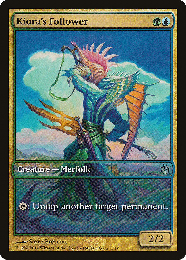 Kiora's Follower (GAME-150) [Born of the Gods Promos] MTG Single Wizards of the Coast