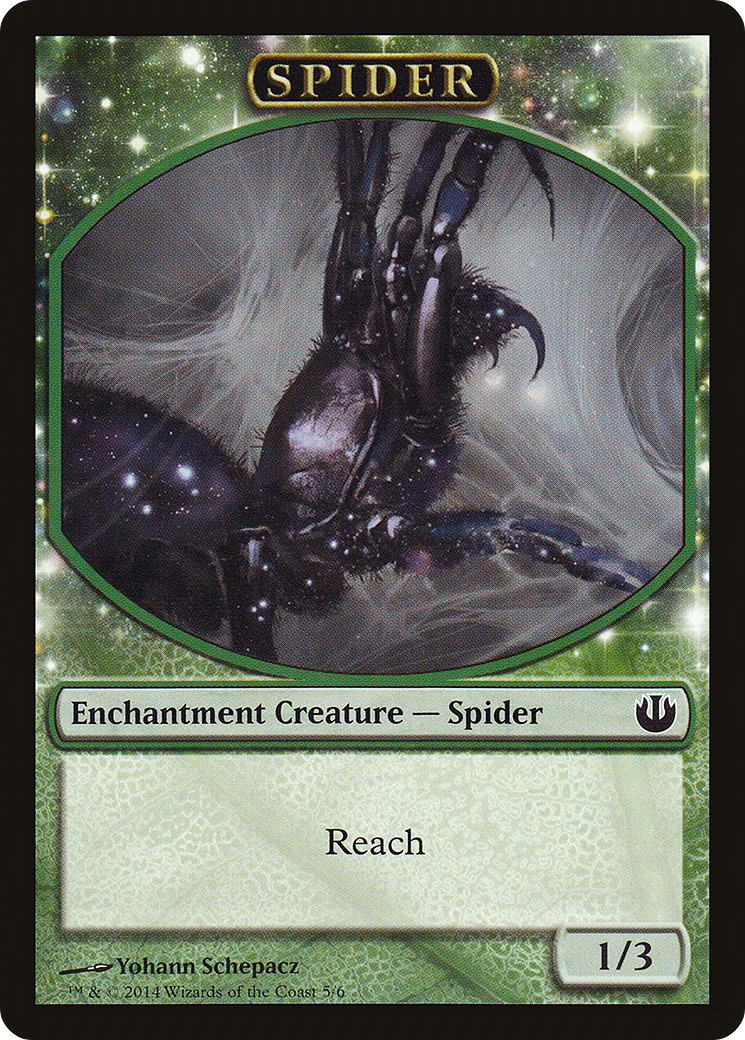 Spider Token (JOU-005) [Tokens] Journey into Nyx Tokens MTG Single Wizards of the Coast