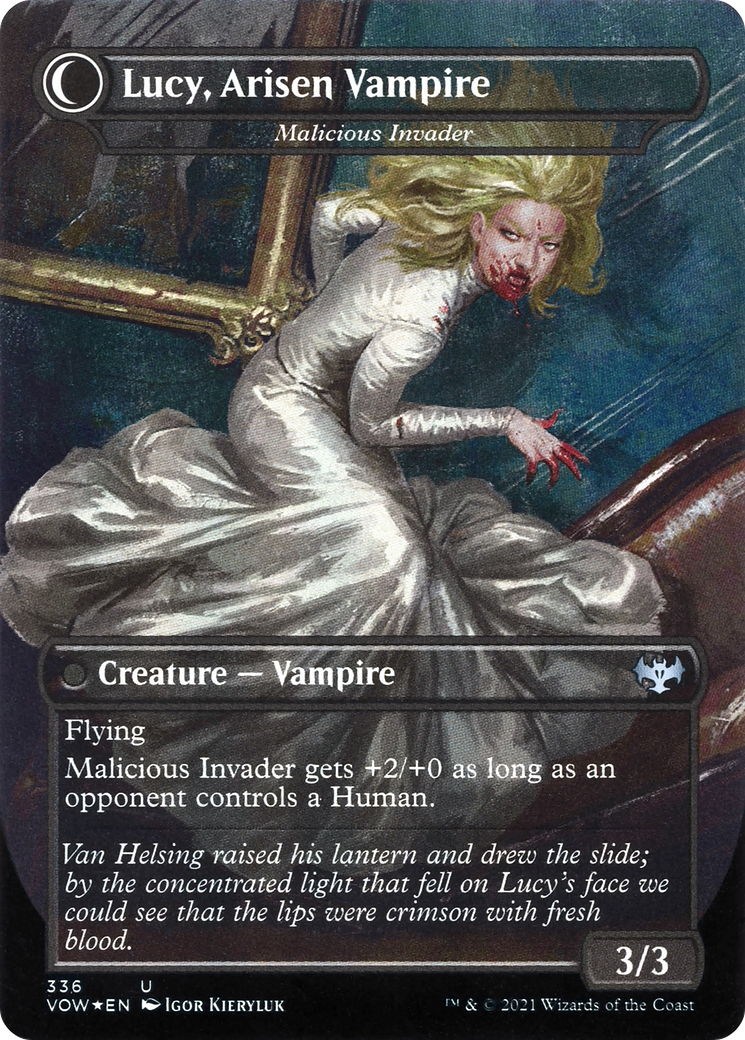 Innocent Traveler // Malicious Invader (VOW-336) [Innistrad: Crimson Vow] (Borderless) MTG Single Wizards of the Coast