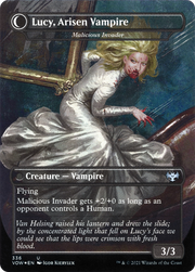 Innocent Traveler // Malicious Invader (VOW-336) [Innistrad: Crimson Vow] (Borderless) Foil MTG Single Wizards of the Coast