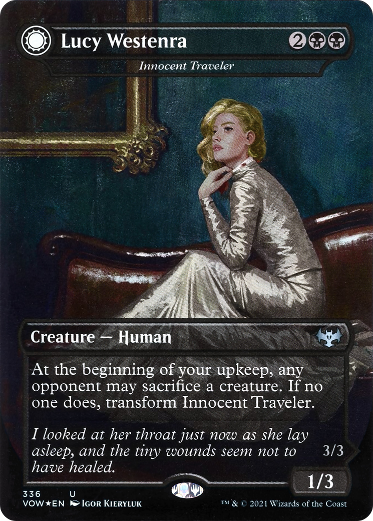 Innocent Traveler // Malicious Invader (VOW-336) [Innistrad: Crimson Vow] (Borderless) MTG Single Wizards of the Coast