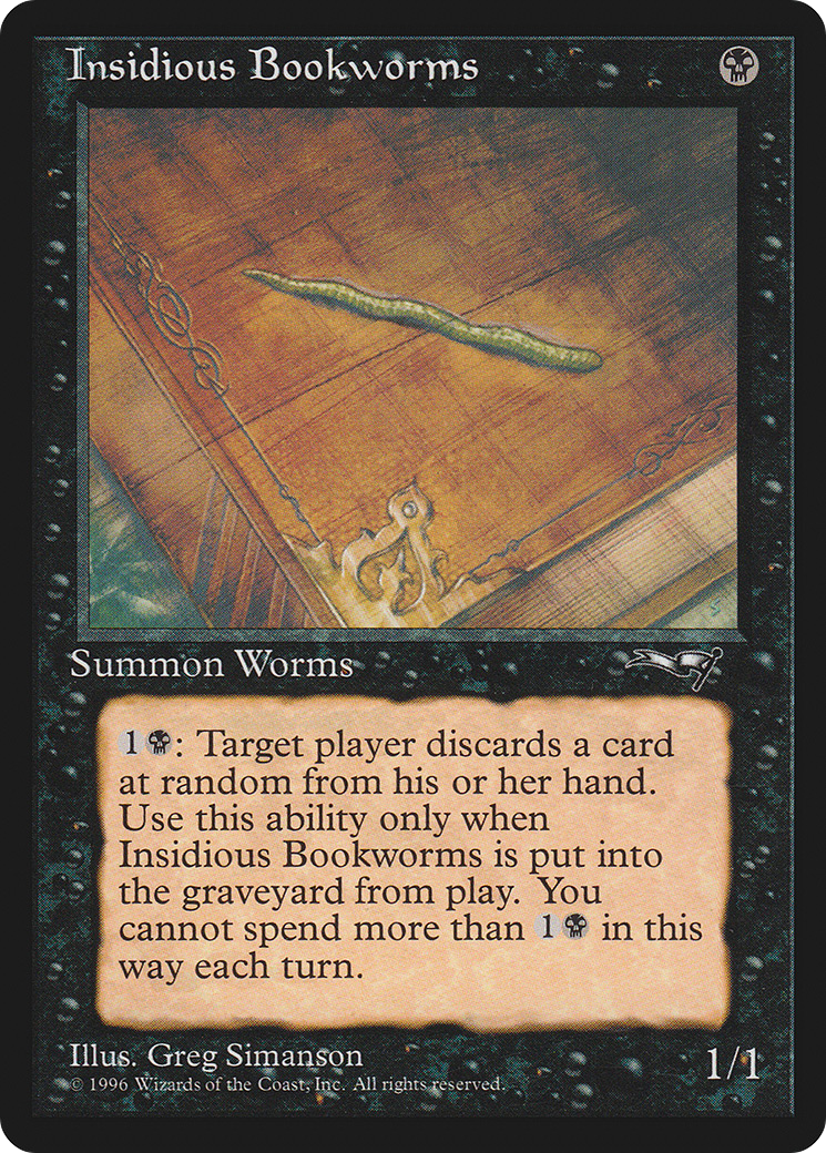 Insidious Bookworms (Single) (ALL-013) [Alliances] MTG Single Wizards of the Coast