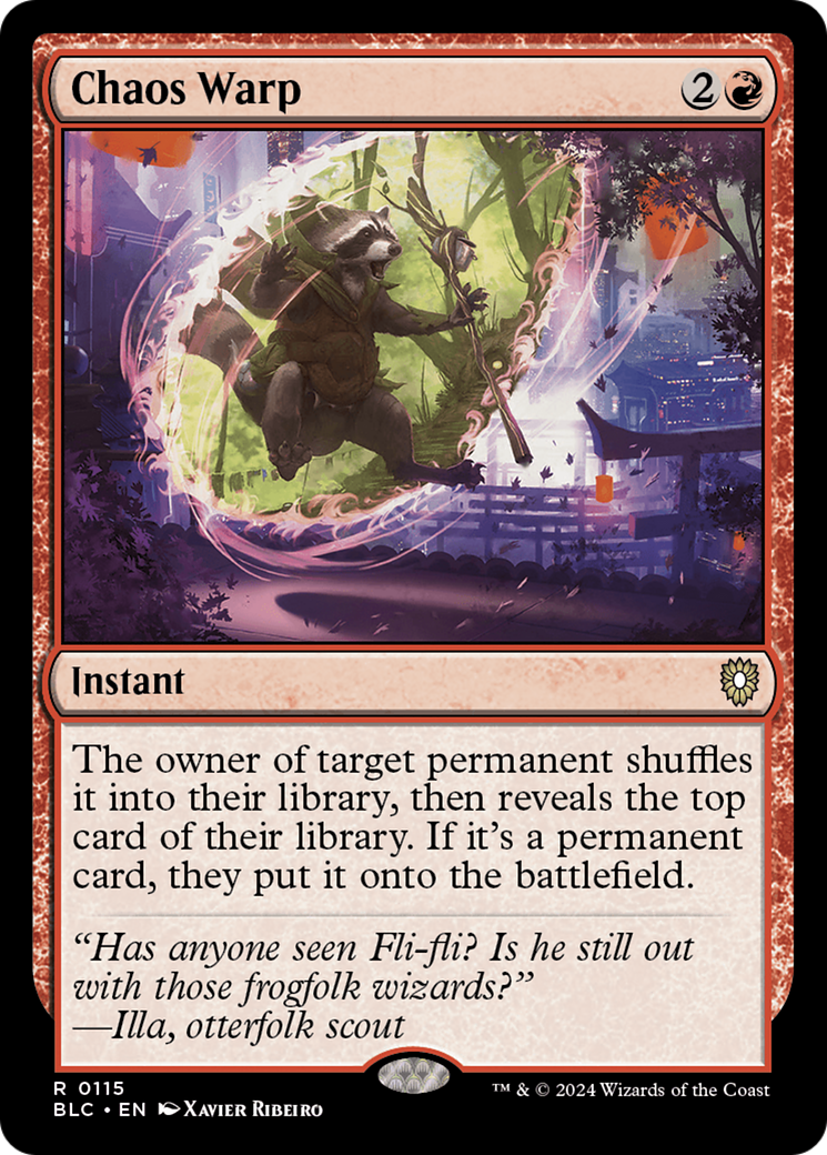 Chaos Warp (BLC-115) [Bloomburrow Commander] MTG Single Wizards of the Coast
