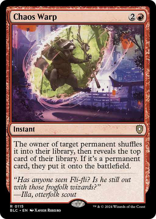 Chaos Warp (BLC-115) [Bloomburrow Commander] MTG Single Wizards of the Coast
