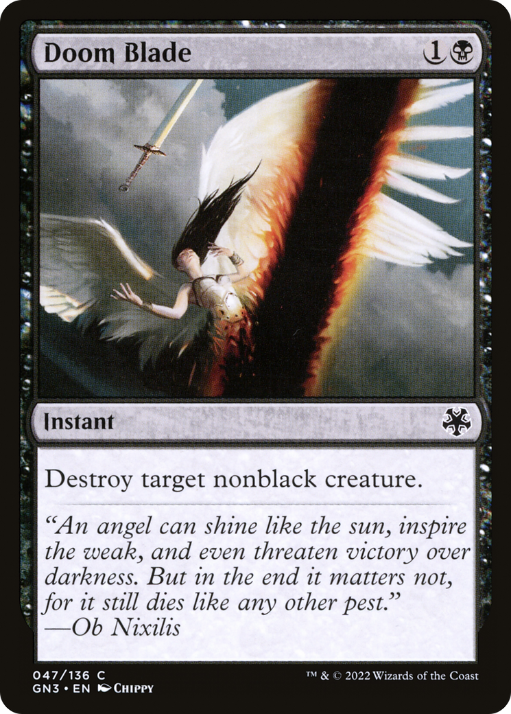 Doom Blade (GN3-047) [Misc] Game Night: Free-for-All MTG Single Wizards of the Coast