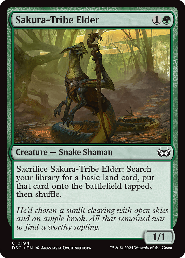 Sakura-Tribe Elder (DSC-194) [Duskmourn: House of Horror Commander] MTG Single Wizards of the Coast