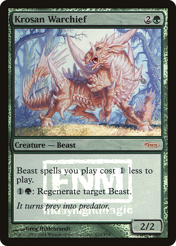 Krosan Warchief (FNM-) [Misc] Friday Night Magic 2004 Foil MTG Single Wizards of the Coast