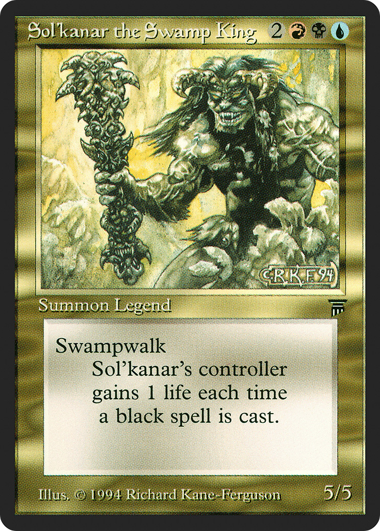 Sol'kanar the Swamp King (LEG-) [Oldschool] Legends MTG Single Wizards of the Coast