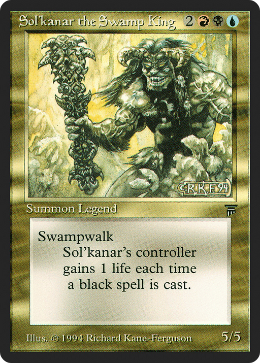 Sol'kanar the Swamp King (LEG-) [Oldschool] Legends MTG Single Wizards of the Coast