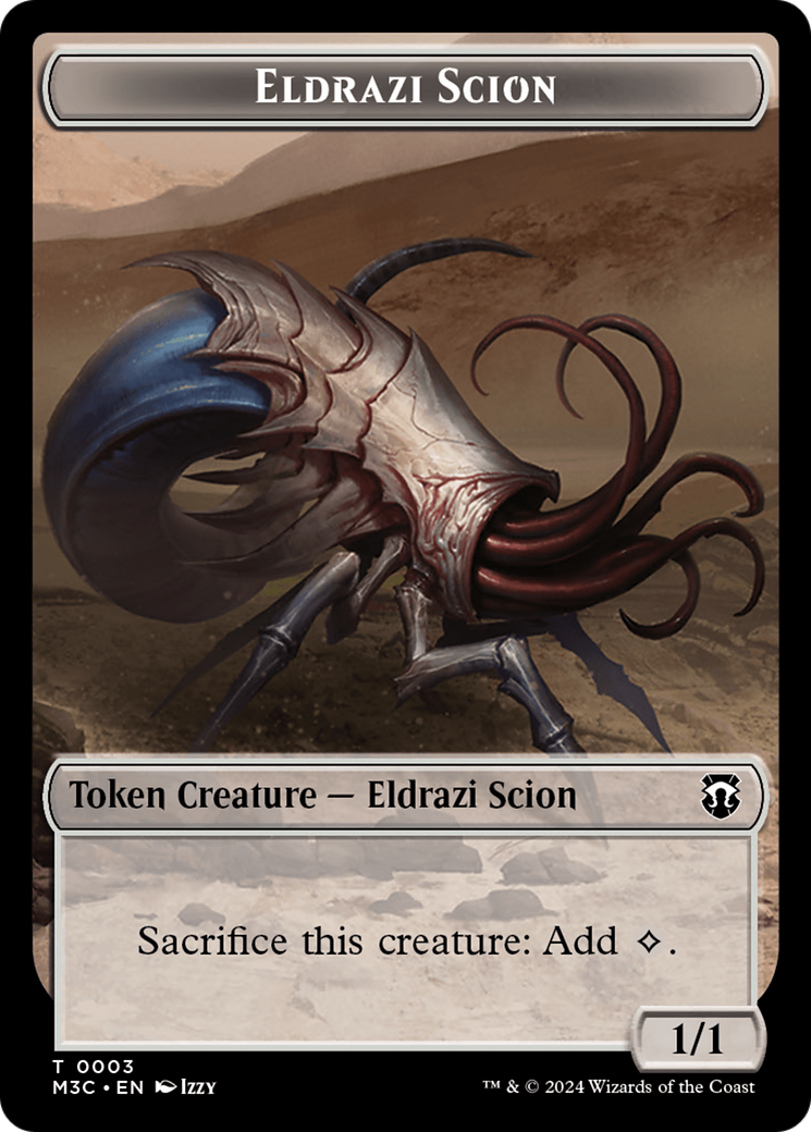 Eldrazi Spawn (Ripple Foil) // Eldrazi Scion Double-Sided Token [Tokens] Modern Horizons 3 Commander Tokens MTG Single Magic: The Gathering