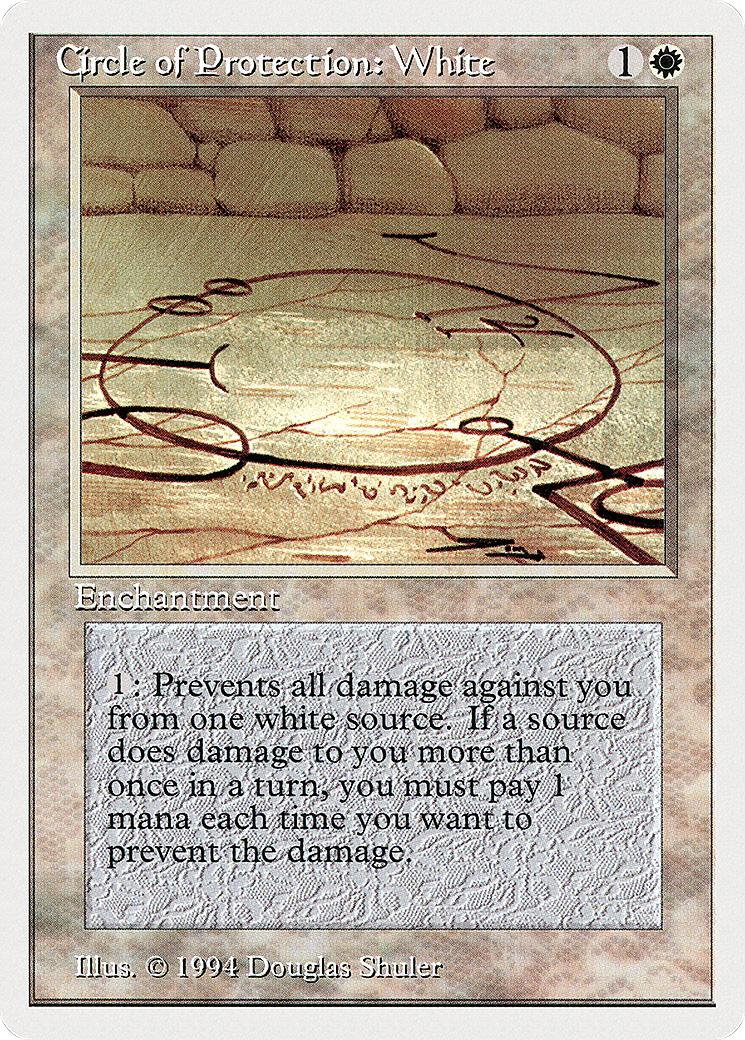 Circle of Protection: White (SUM-013) [Misc] Summer Magic / Edgar MTG Single Wizards of the Coast