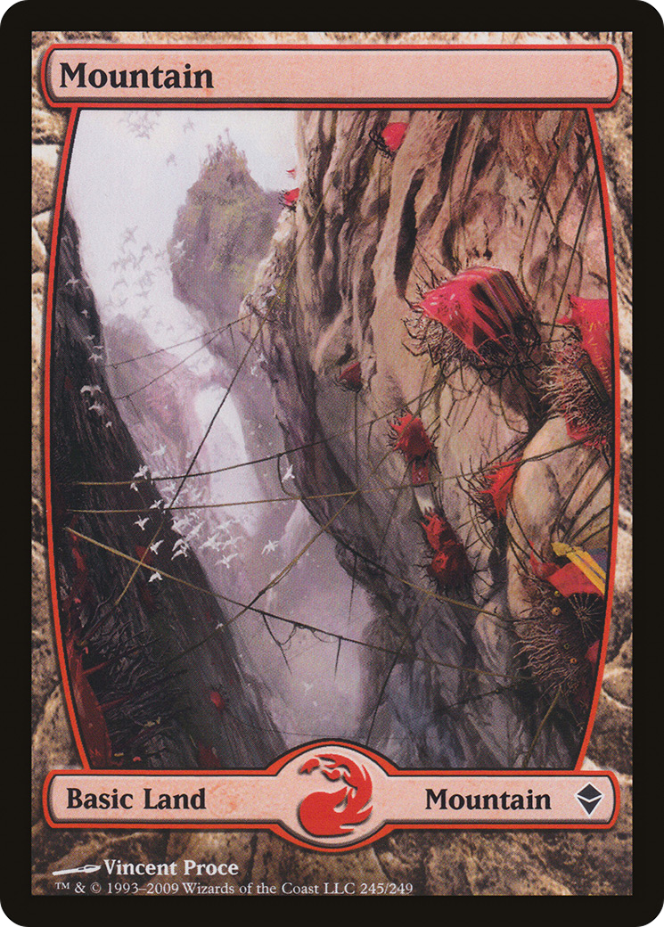 Mountain (245) - Full Art (ZEN-245) [Zendikar] MTG Single Wizards of the Coast
