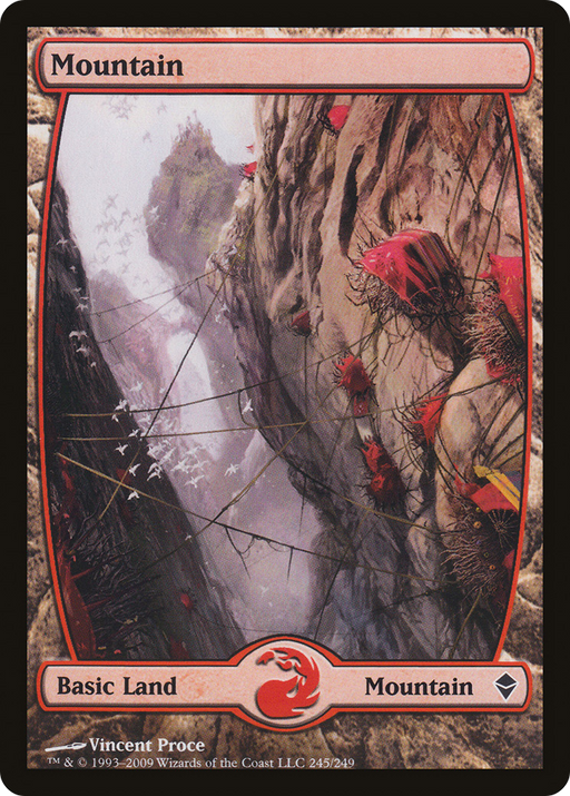 Mountain (245) - Full Art (ZEN-245) [Zendikar] MTG Single Wizards of the Coast