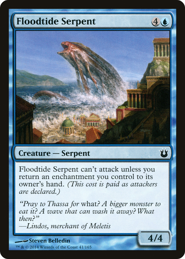 Floodtide Serpent (BNG-041) [Born of the Gods] MTG Single Wizards of the Coast
