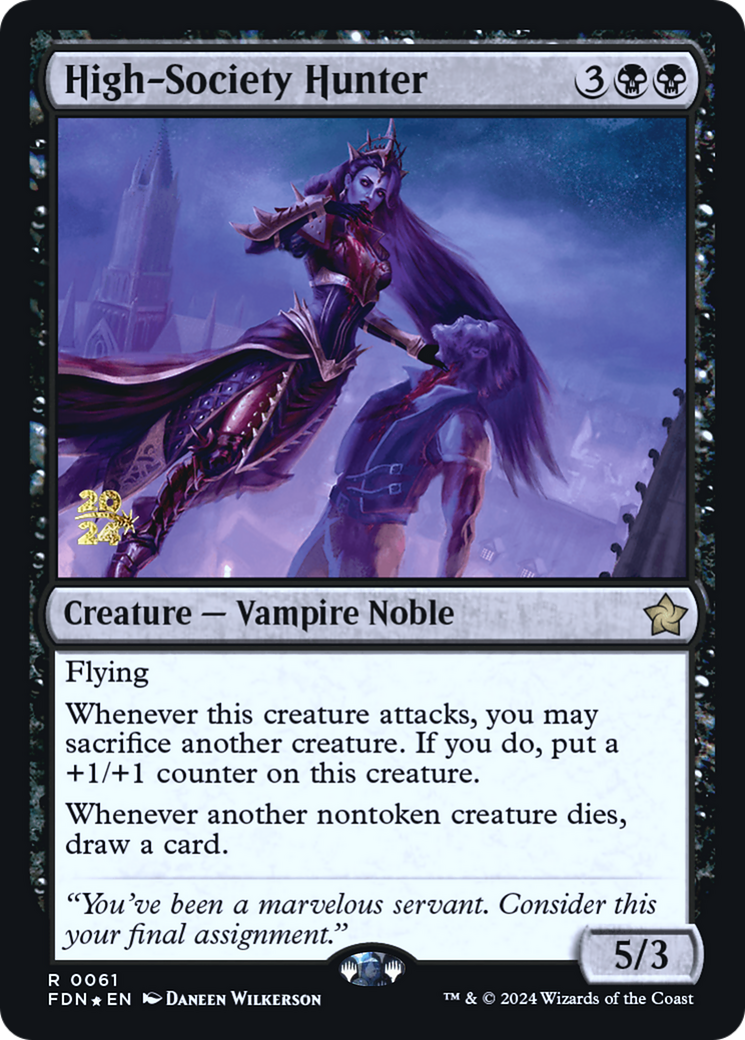 High-Society Hunter (PRE-061) [Foundations Promos] Foil MTG Single Wizards of the Coast