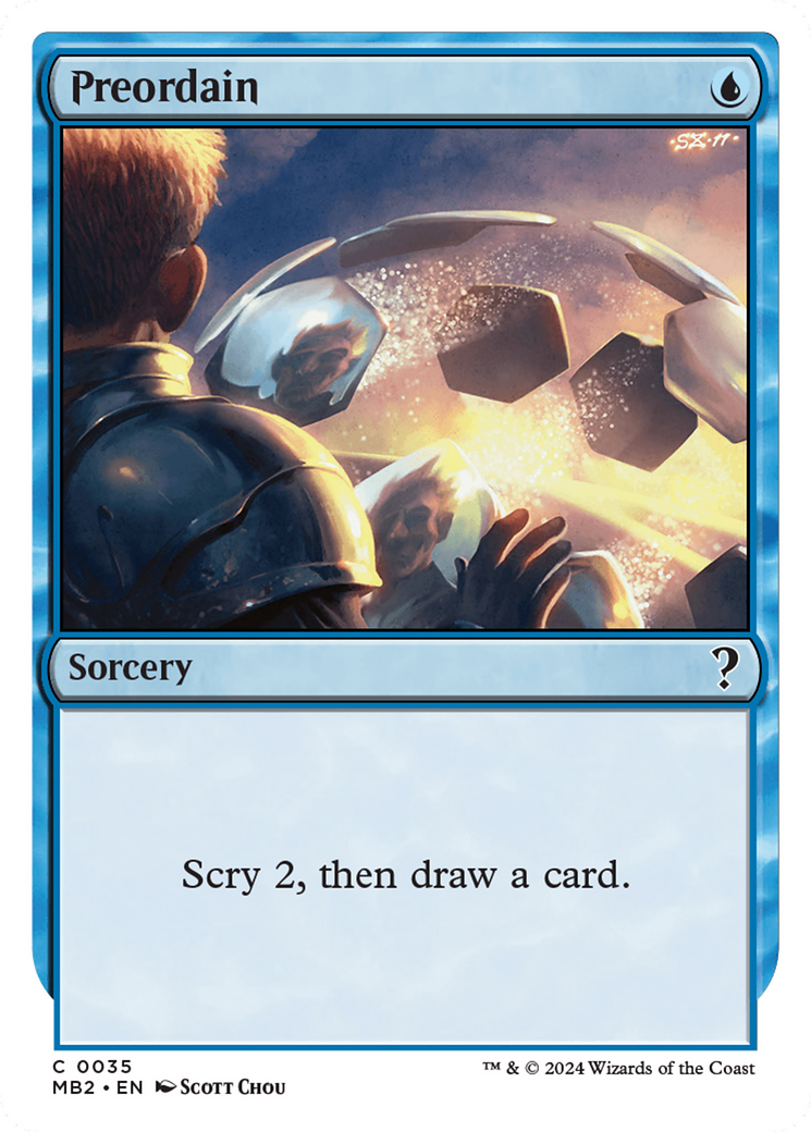 Preordain (White Border) (MB2-035) [Mystery Booster] Mystery Booster 2 MTG Single Wizards of the Coast
