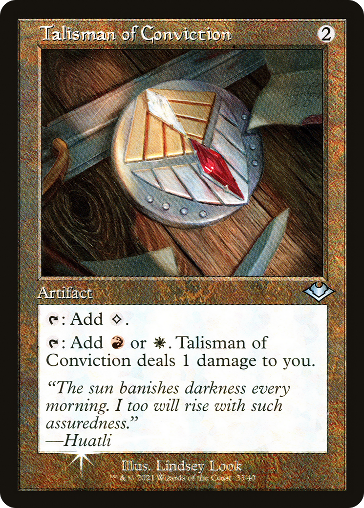 Talisman of Conviction (MH1-033) [Modern Horizons 1 Timeshifts] Foil MTG Single Wizards of the Coast