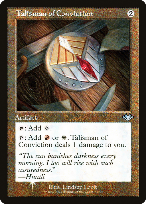 Talisman of Conviction (MH1-033) [Modern Horizons 1 Timeshifts] Foil MTG Single Wizards of the Coast