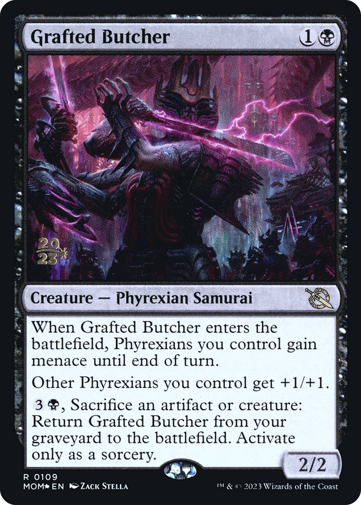 Grafted Butcher (PRE-109S) [March of the Machine Promos] Foil MTG Single Wizards of the Coast