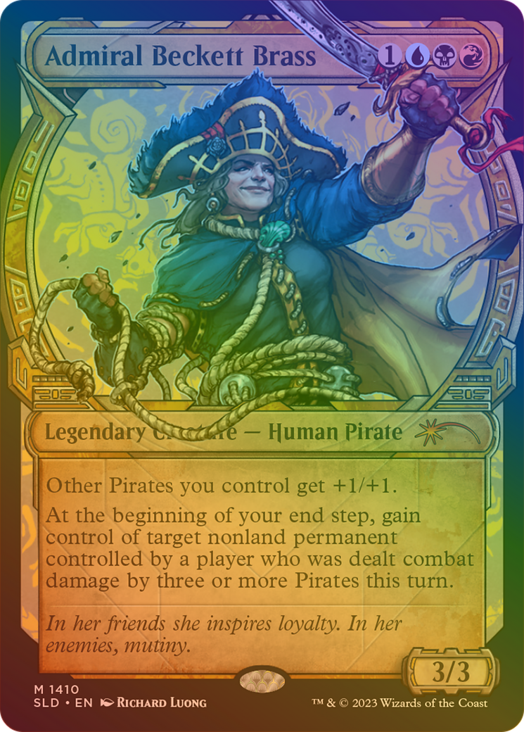 Admiral Beckett Brass (Rainbow Foil) (SLD-1410) [Secret Lair] Drop (Showcase) Foil MTG Single Wizards of the Coast