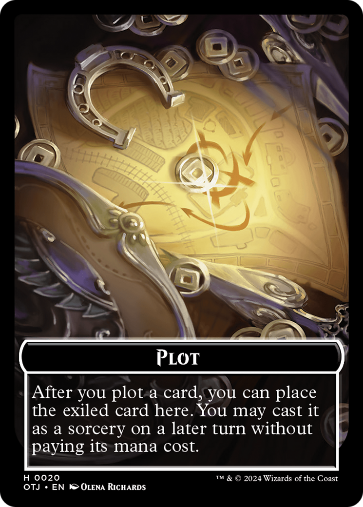 Blood // Plot Double-Sided Token [Outlaws of Thunder Junction: The Big Score Tokens] MTG Single Magic: The Gathering   