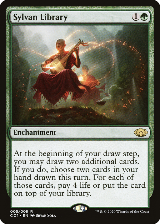Sylvan Library (CC1-005) [Misc] Commander Collection: Green Foil MTG Single Wizards of the Coast