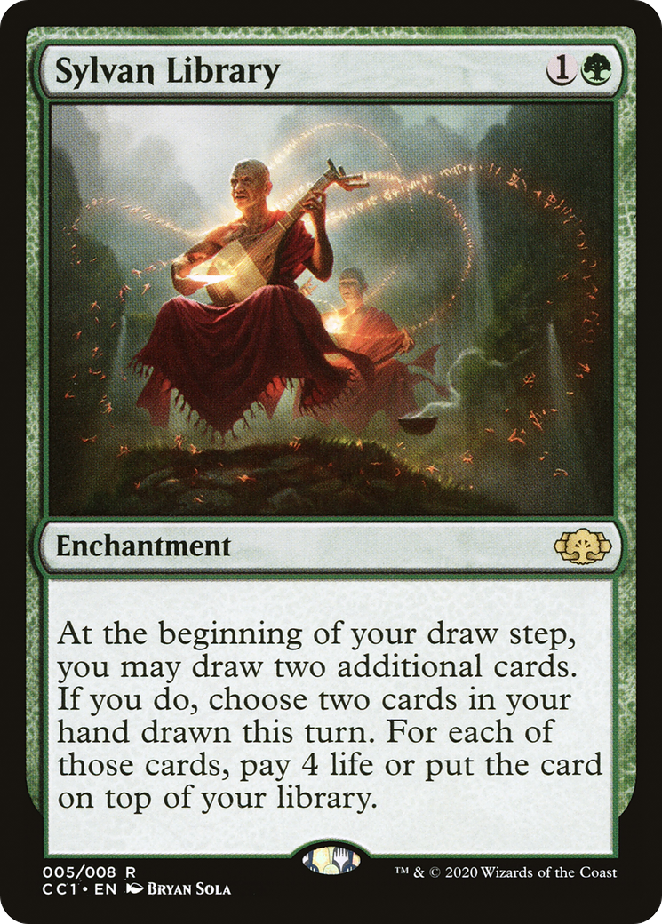 Sylvan Library (CC1-005) [Misc] Commander Collection: Green MTG Single Wizards of the Coast